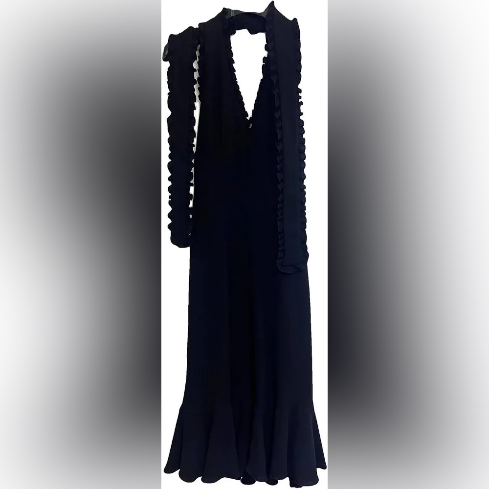 RED Valentino Black Ruffle Dress